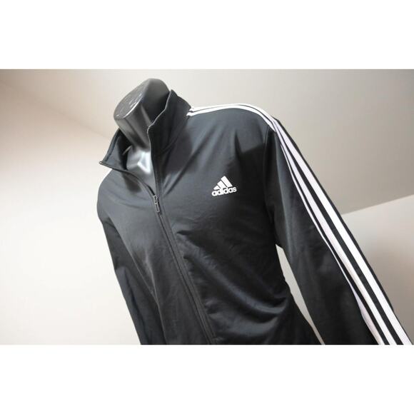 Adidas Track Jacket Dark Blue Striped Performance Full Zip Athletic Mens Sz XL - Picture 1 of 12